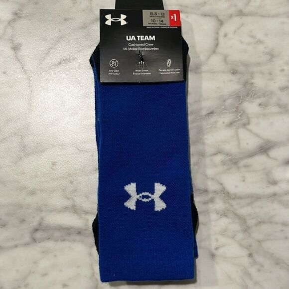UNISEX UA TEAM CUSHIONED CREW SOCKS - Picture 4 of 9